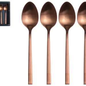 Koffielepeltje koper, 4 stuks