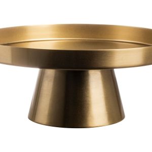 Deco/taarthouder metaal, goud