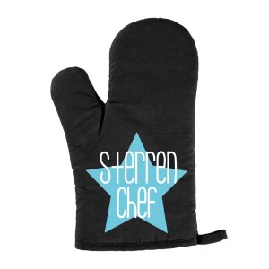 Ovenwant voor volwassenen – sterren chef – blauw – verjaardag – cadeau