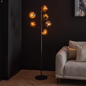 Vloerlamp gekleurd glas