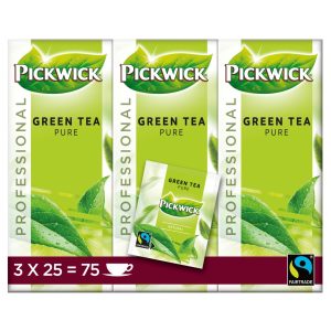 Pickwick Groene thee Pure Fairtrade, 75×1,5g met envelop