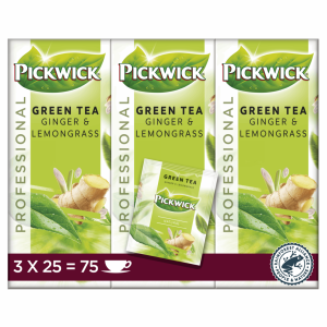 Pickwick Groene thee Gember Citroen, 75x2g met envelop